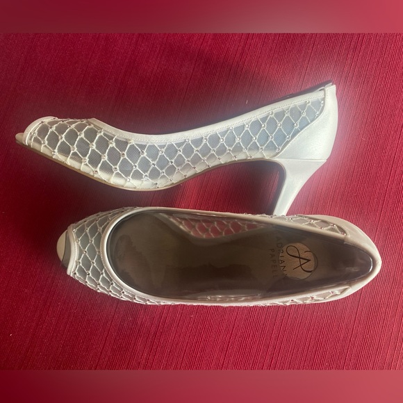 NEW IN BOX Adrianna Papell Ivory Saba Mesh Heel - Picture 5 of 10